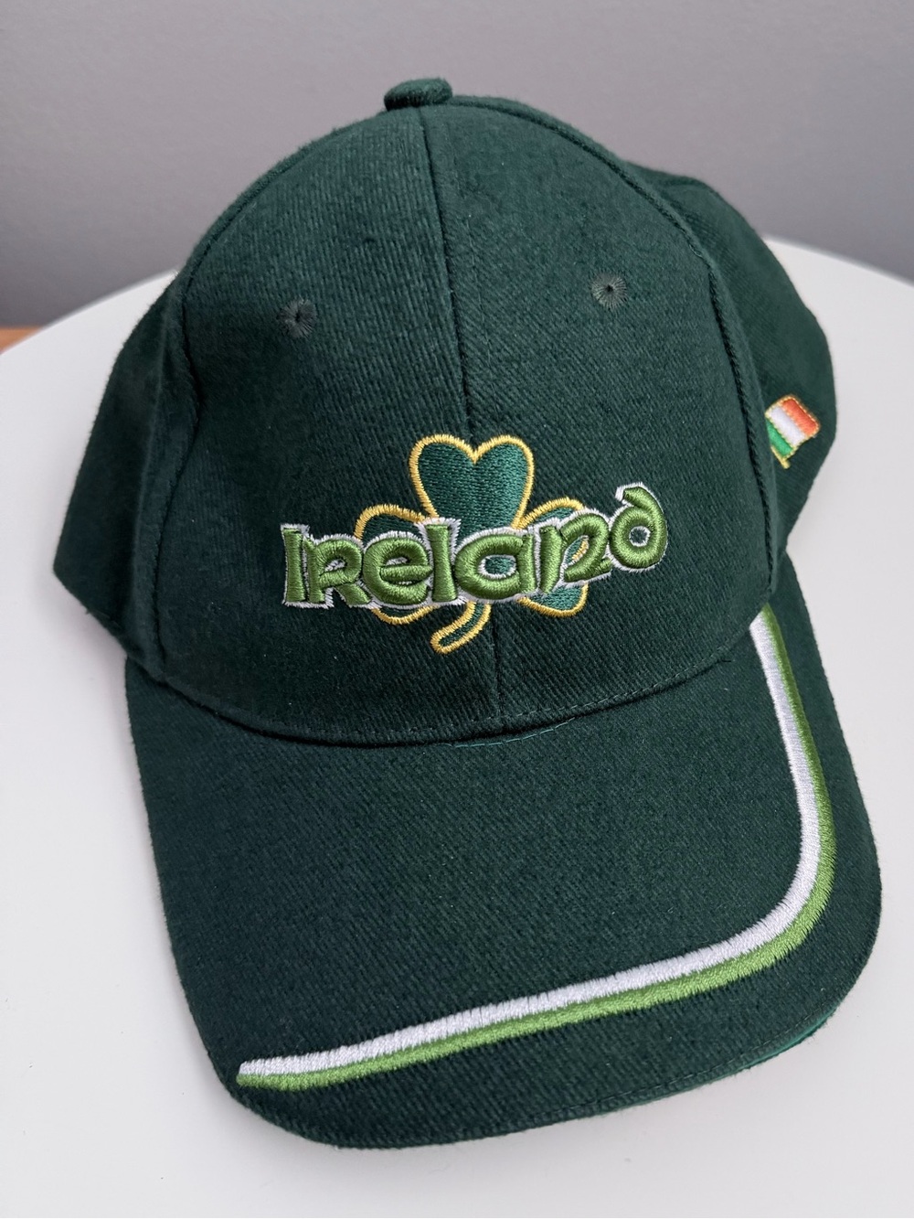 Allied Ireland Shamrock Green Adjustable Baseball Cap Hat OSFM Embroidered Irish